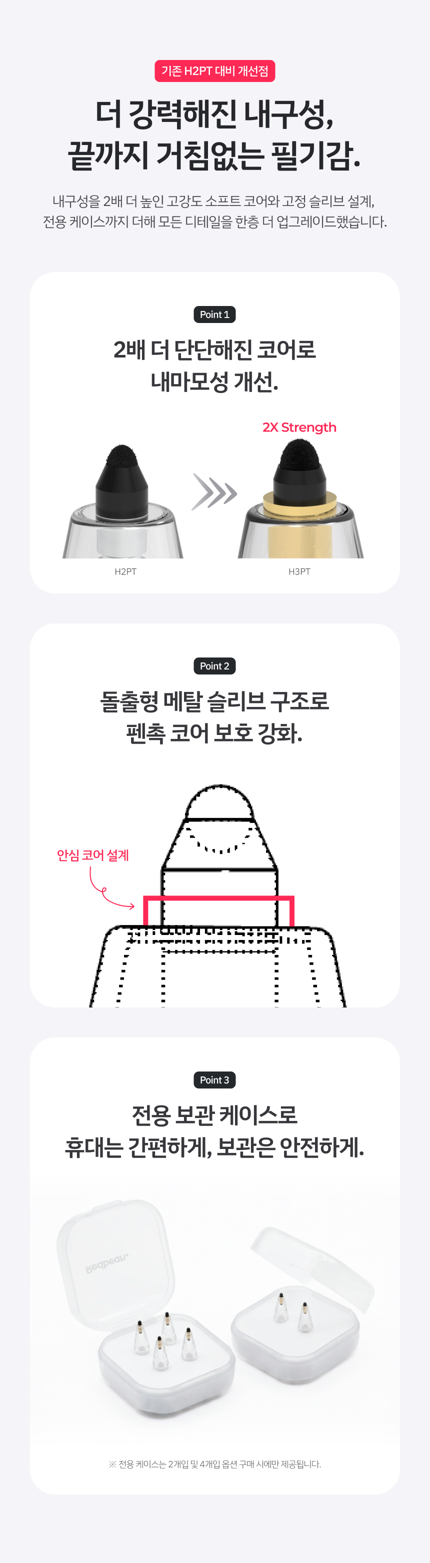 레드빈 더베러 Q-FLEX 펜촉 H3PT