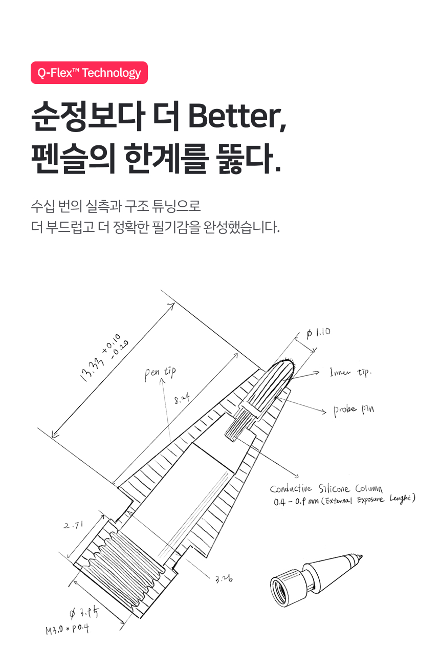 레드빈 더베러 Q-FLEX 펜촉 H3PT
