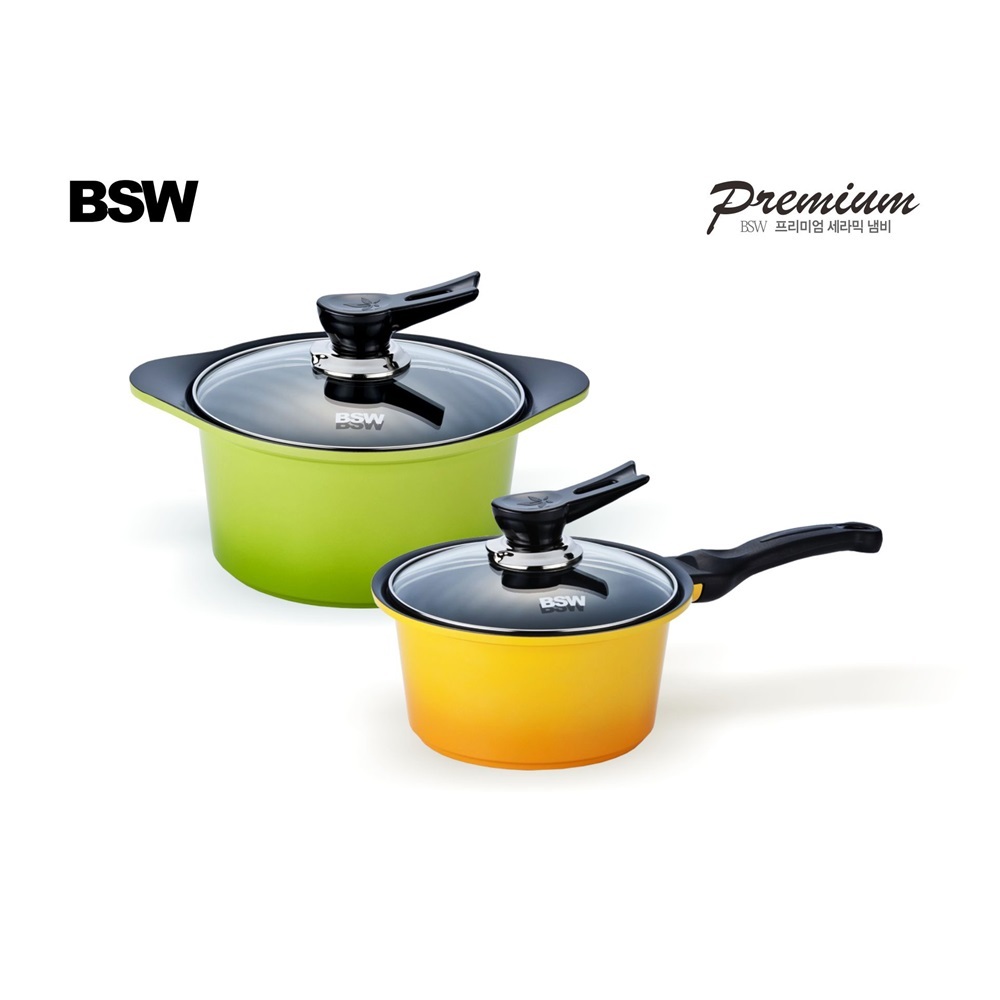 [BSW] 프리미엄 세라믹 냄비 2종세트-A형