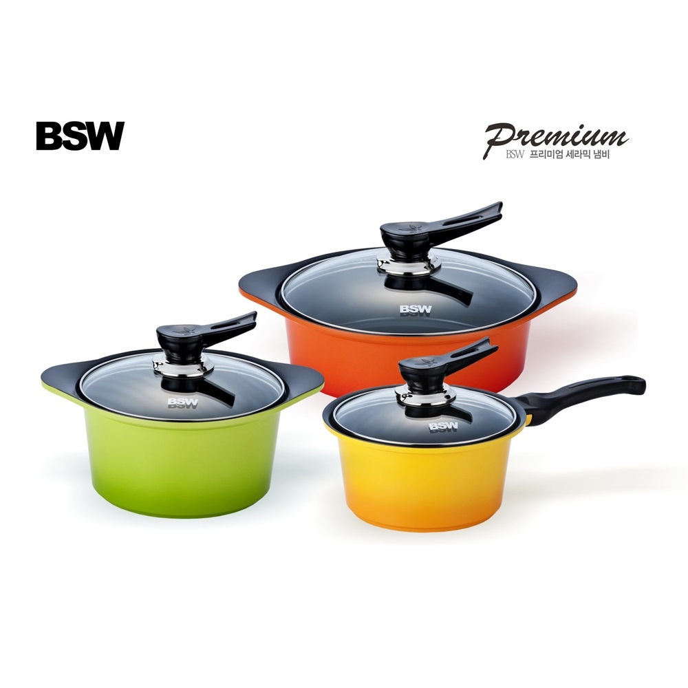 [BSW] 프리미엄 세라믹 냄비 3종세트