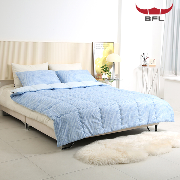 [버팔로] 스트라이프 알러지케어 차렵이불 퀸사이즈 