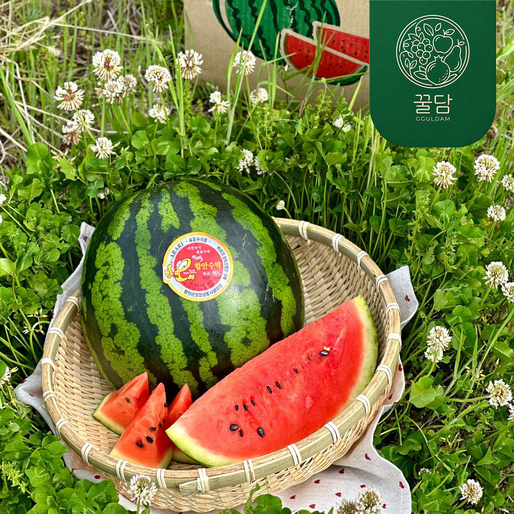 [꿀담] 프리미엄 고당도 함안 수박(정품) 6kg/7kg/8kg