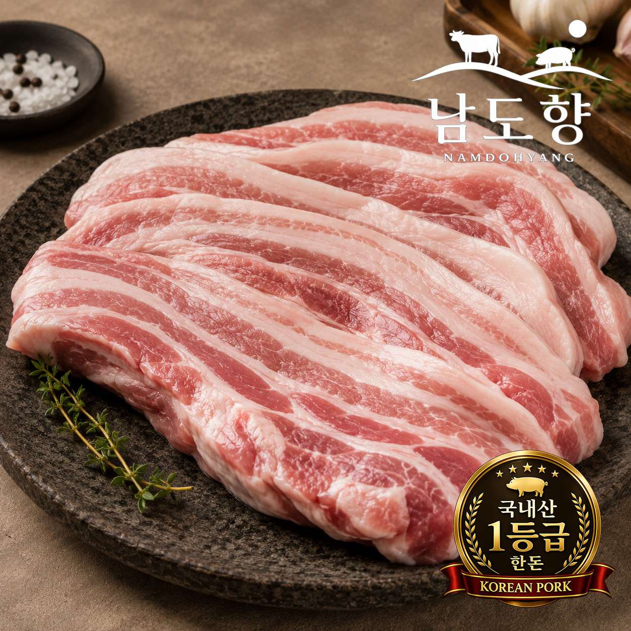 [남도향] 1등급 한돈 삼겹살(구이/보쌈) 300g/500g/1kg