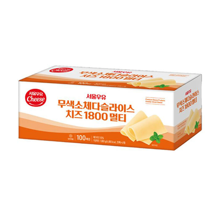 서울우유 무색소 체다슬라이스치즈 1800 멀티 1.8kg