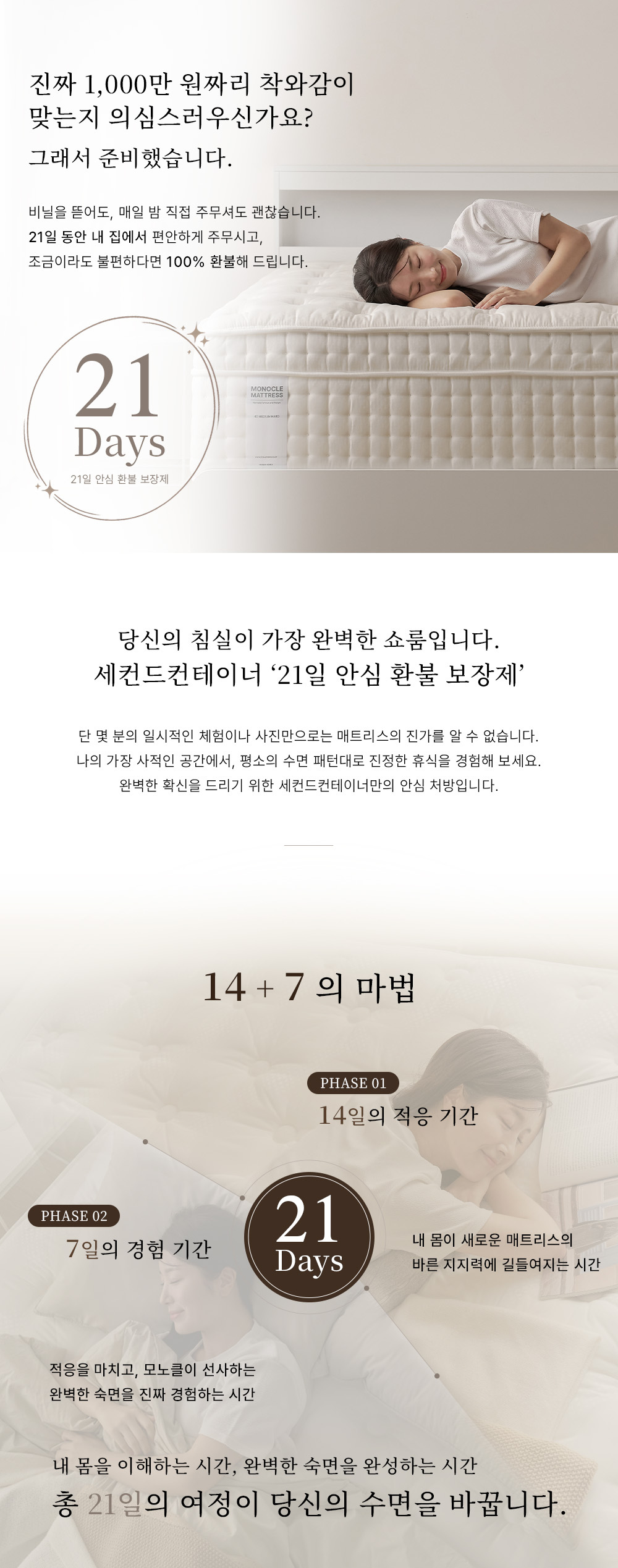 모노클 매트리스 시리즈