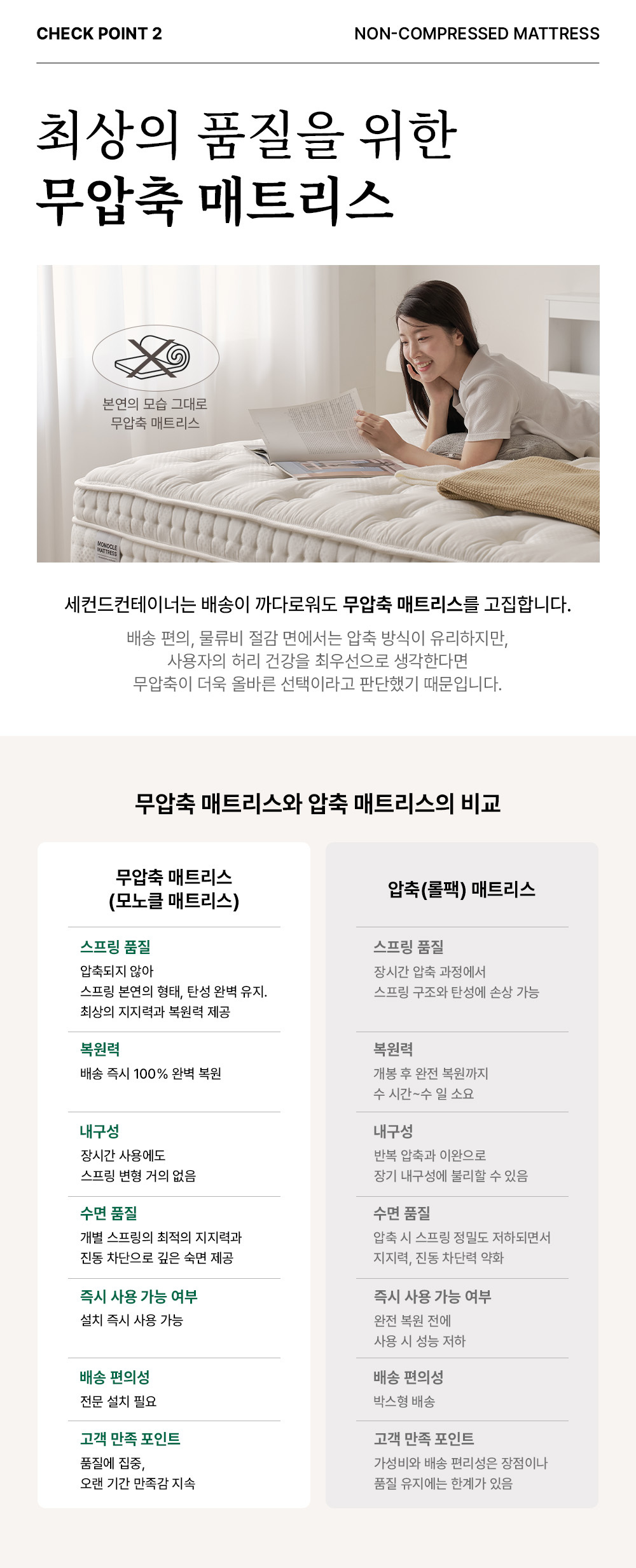 모노클 매트리스 시리즈