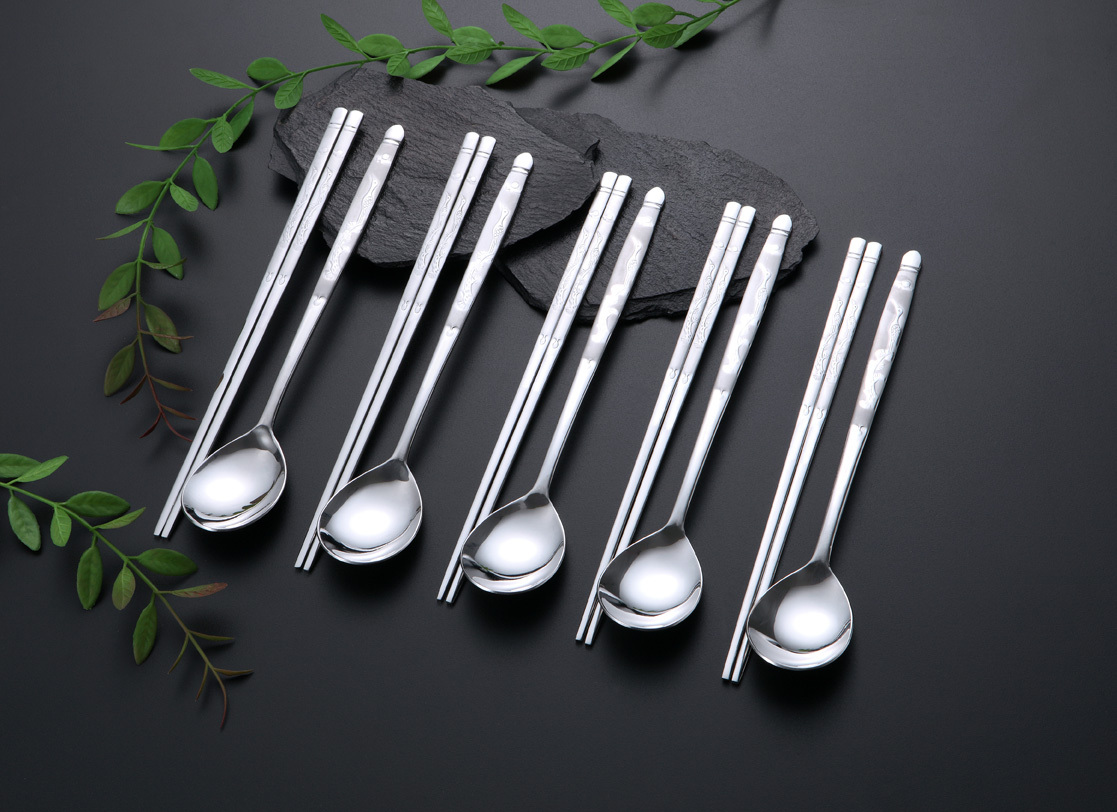 로웰쿡 스텐레스 송학 수저세트(5벌)