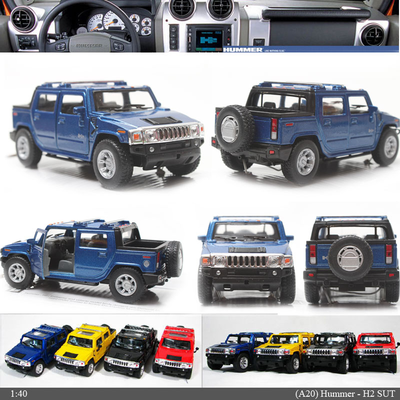 1:40 Hummer H2 SUT Blue Diecast Mini Cars Toys KT5097 -Kinsmart | eBay