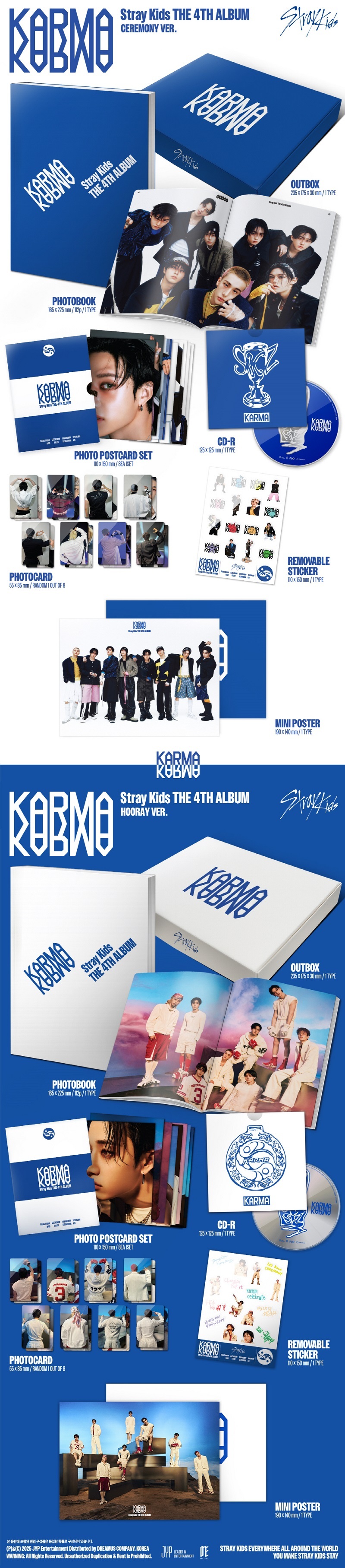 CEREMONY/HOORAY ver.) 스트레이 키즈 (Stray Kids) - 정규 4집 (KARMA) - G마켓 모바일