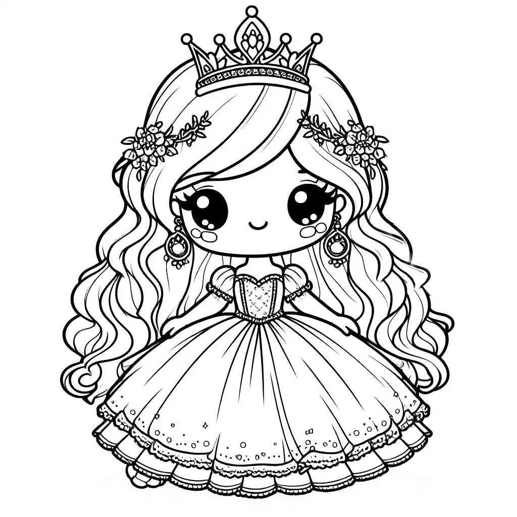 cute princess coloring pages 1 인기 색칠도안