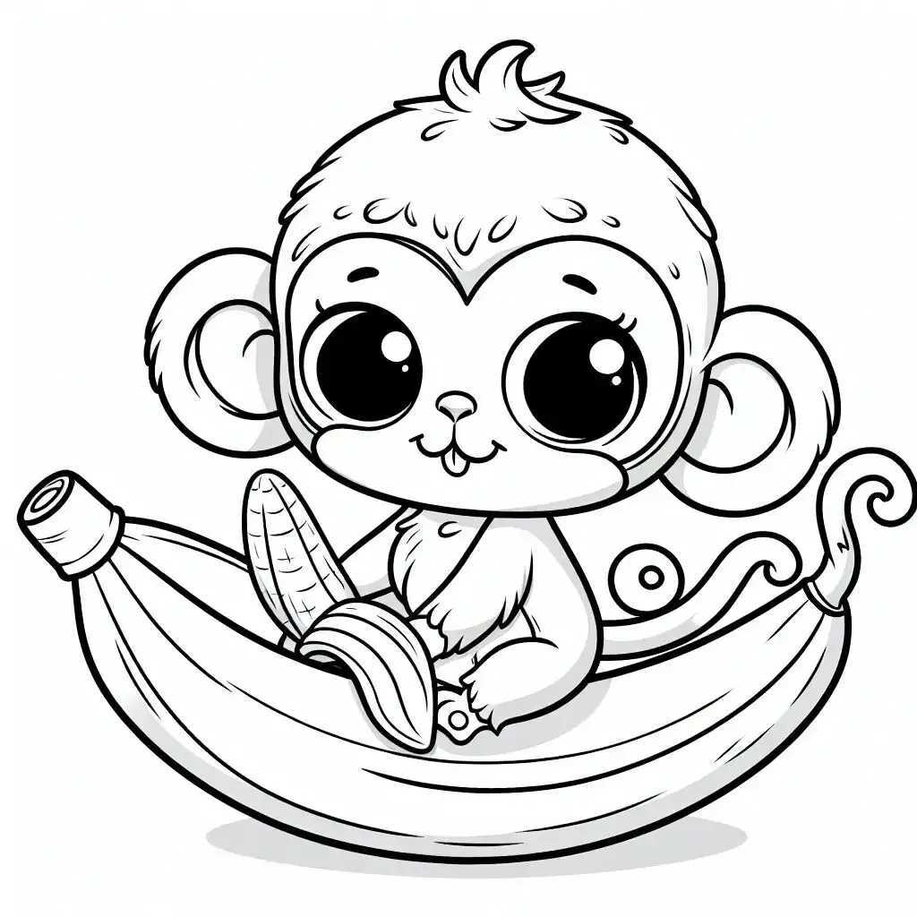 원숭이 색칠공부 도안 이미지 11 원숭이 색칠공부 도안 이미지 11