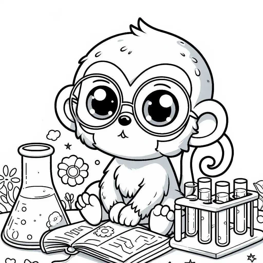 원숭이 색칠공부 도안 이미지 12 원숭이 색칠공부 도안 이미지 12