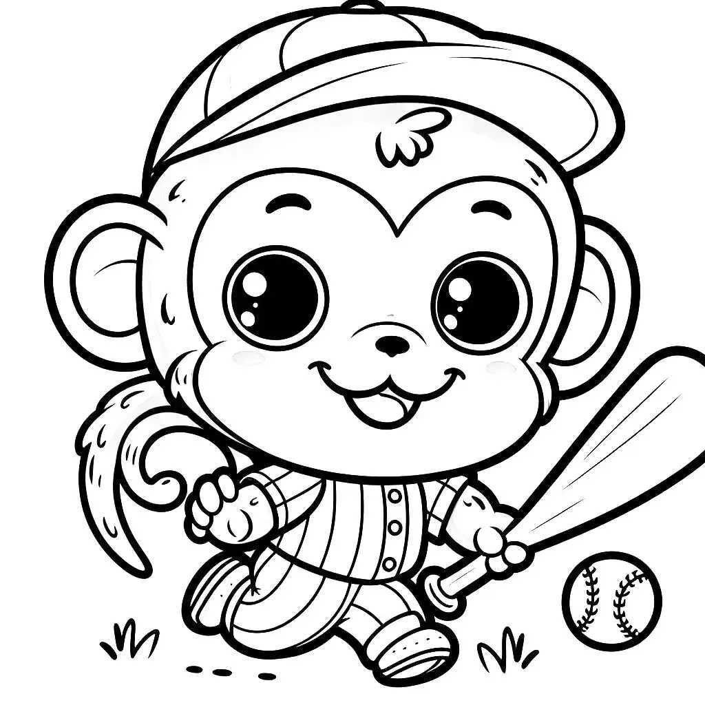 원숭이 색칠공부 도안 이미지 13 원숭이 색칠공부 도안 이미지 13