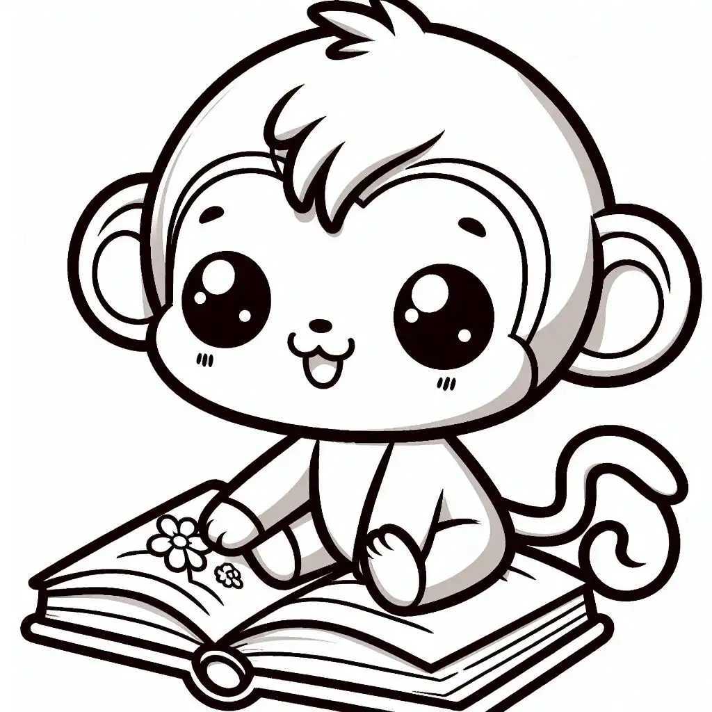 원숭이 색칠공부 도안 이미지 14 원숭이 색칠공부 도안 이미지 14