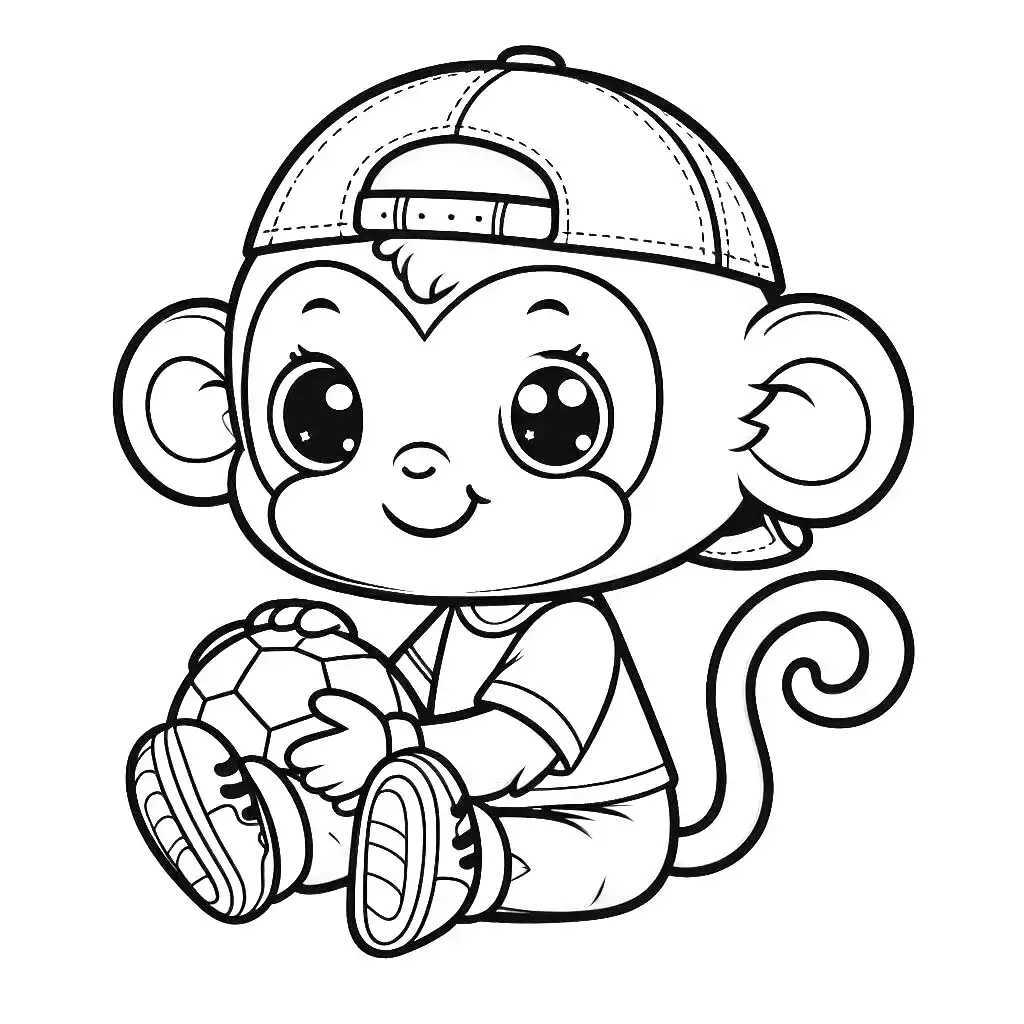 원숭이 색칠공부 도안 이미지 15 원숭이 색칠공부 도안 이미지 15