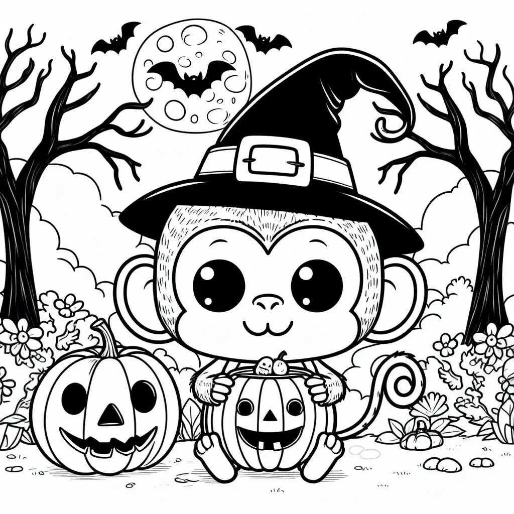 원숭이 색칠공부 도안 이미지 17 원숭이 색칠공부 도안 이미지 17