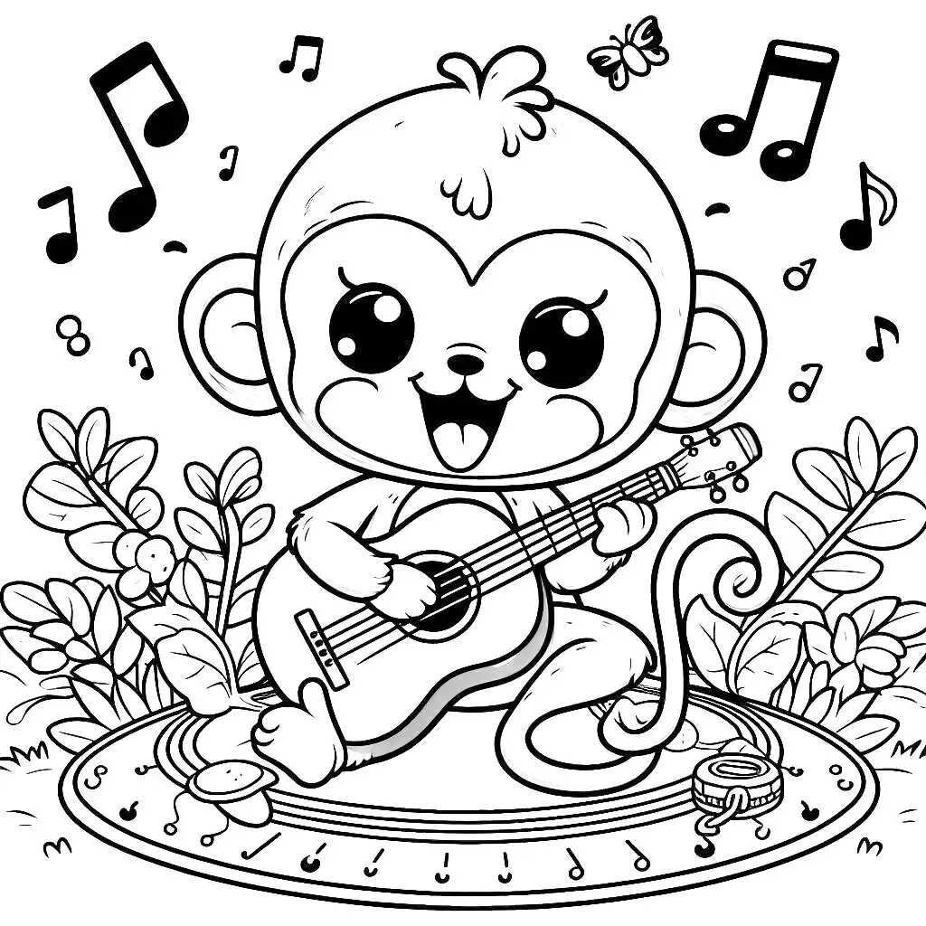 원숭이 색칠공부 도안 이미지 20 원숭이 색칠공부 도안 이미지 20