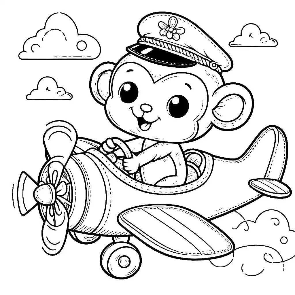 원숭이 색칠공부 도안 이미지 22 원숭이 색칠공부 도안 이미지 22