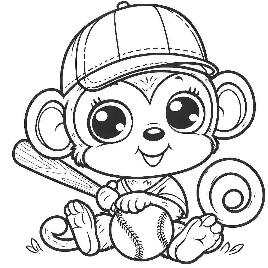 원숭이 색칠공부 도안 이미지 23 원숭이 색칠공부 도안 이미지 23