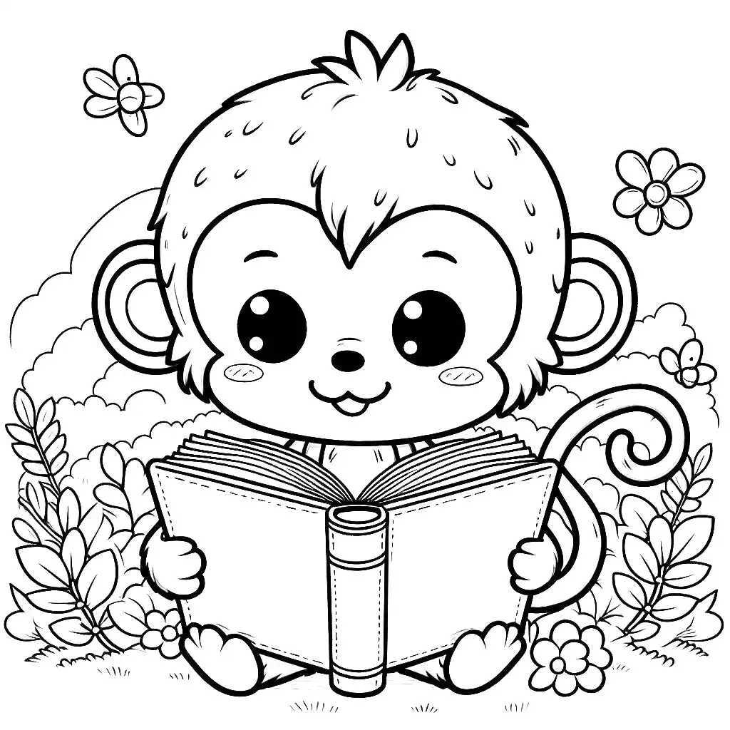 원숭이 색칠공부 도안 이미지 25 원숭이 색칠공부 도안 이미지 25