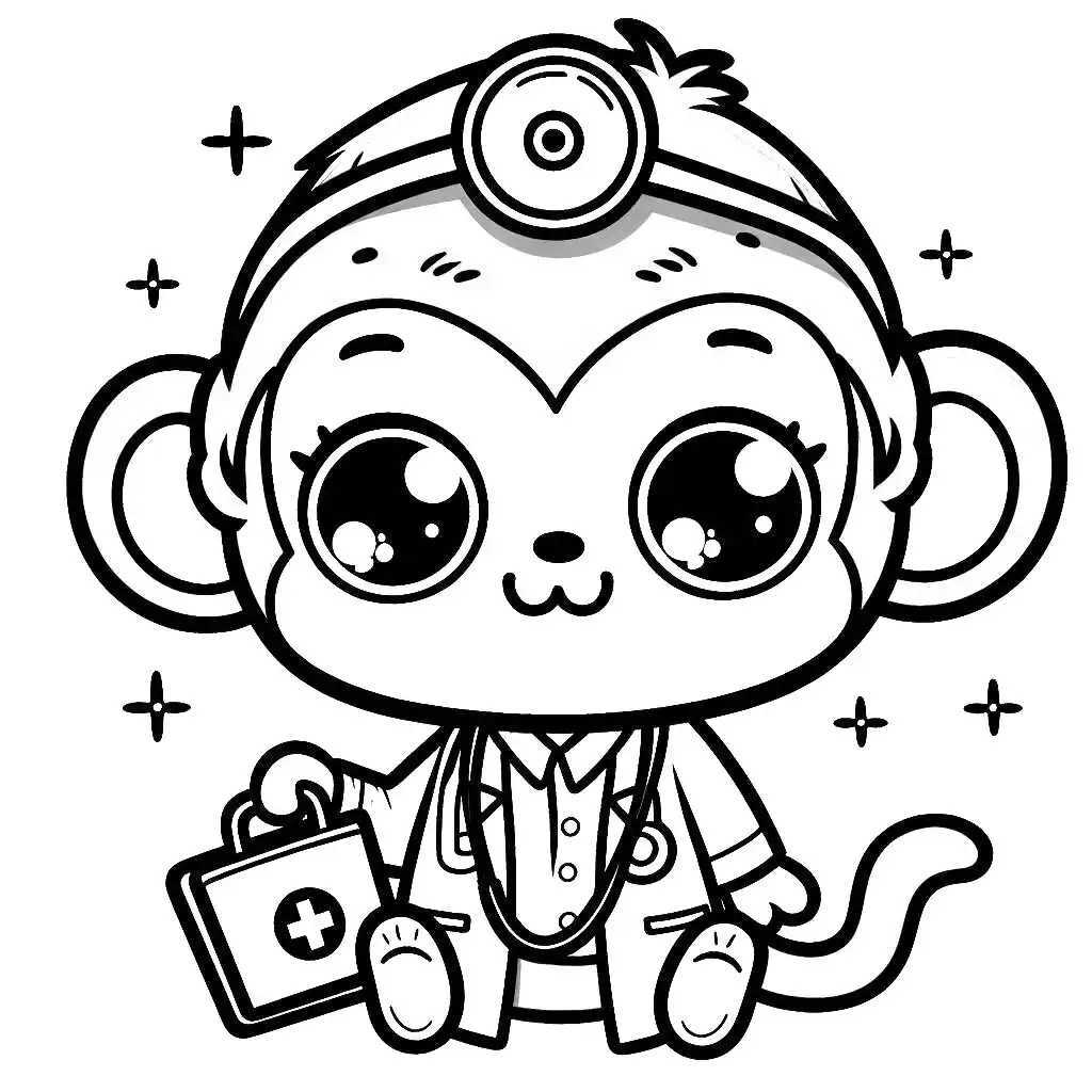 원숭이 색칠공부 도안 이미지 31 원숭이 색칠공부 도안 이미지 31