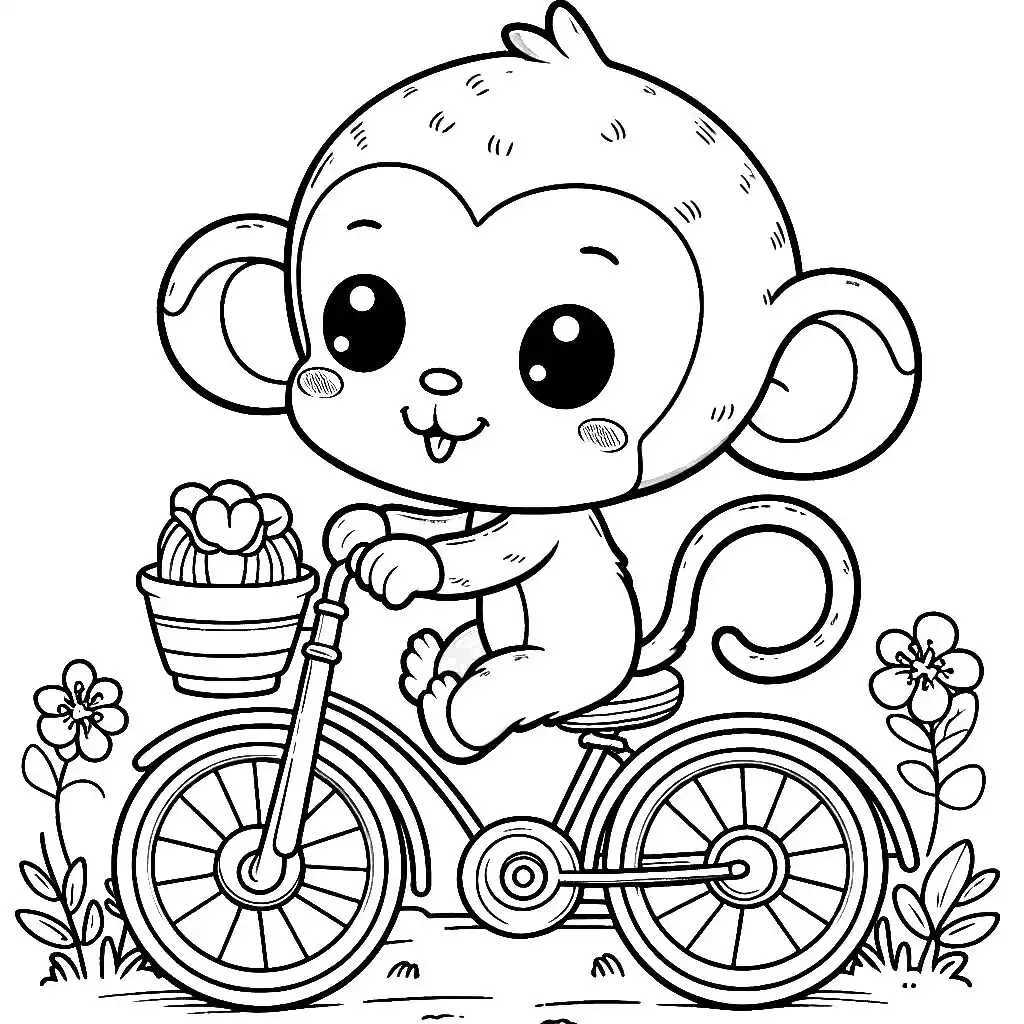 원숭이 색칠공부 도안 이미지 4 원숭이 색칠공부 도안 이미지 4