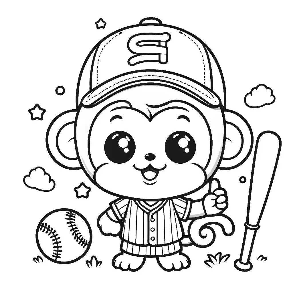 원숭이 색칠공부 도안 이미지 7 원숭이 색칠공부 도안 이미지 7