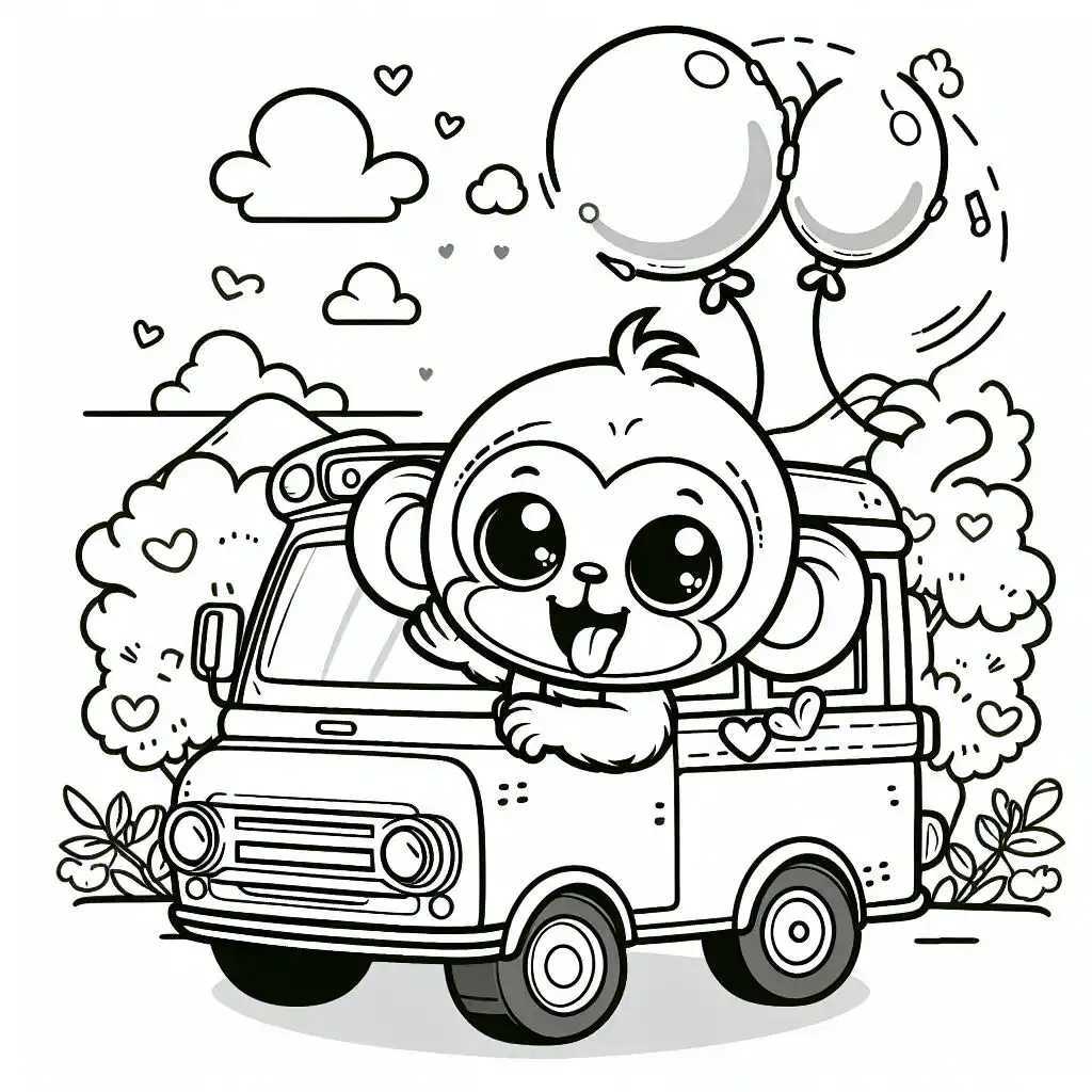 원숭이 색칠공부 도안 이미지 8 원숭이 색칠공부 도안 이미지 8