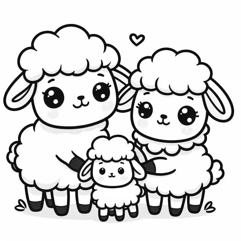 양 색칠공부 도안 이미지 3 양 색칠공부 도안 이미지 3