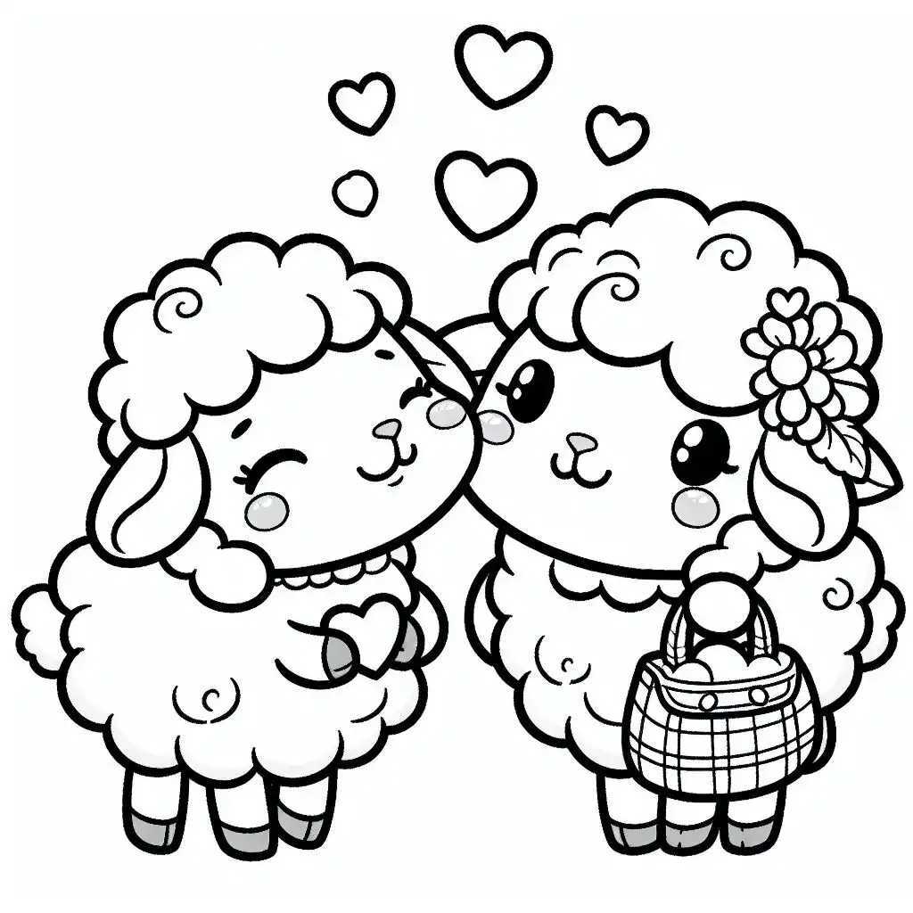 양 색칠공부 도안 이미지 4 양 색칠공부 도안 이미지 4