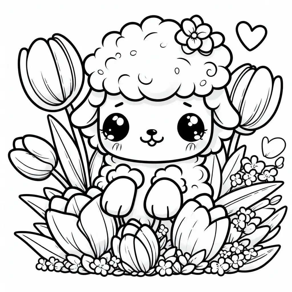 양 색칠공부 도안 이미지 9 양 색칠공부 도안 이미지 9