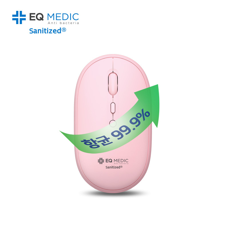 [EQ Medic] 이큐메딕 SANITIZE-WM3 | 항균 무소음 무선마우스 핑크