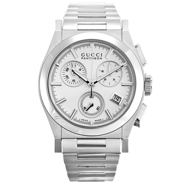 구찌 GUCCI Chronograph Quartz White Silver YA115407 - Fioritto
