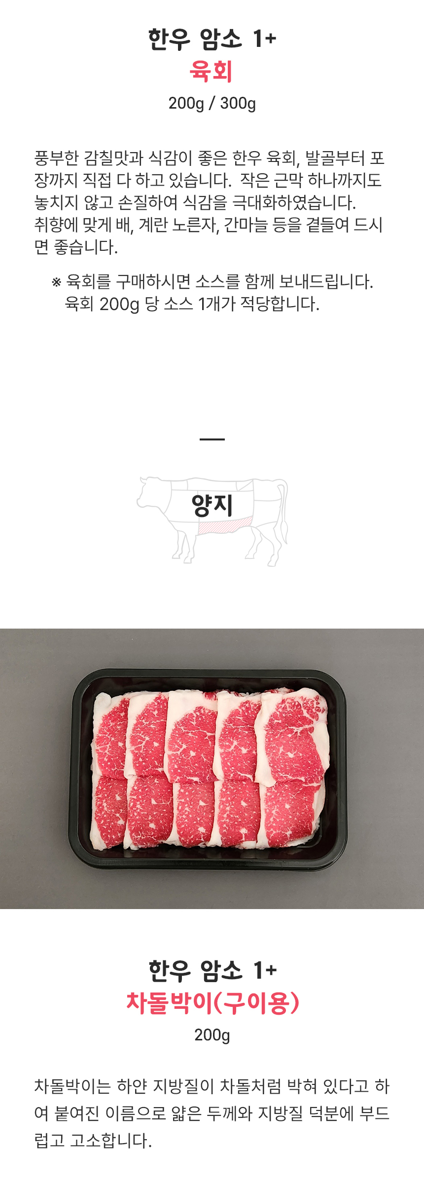 국내산 1+ 한우 암소 소고기 특수부위 모음 200g 구이용 꽃등심 안창살 토시살 살치살 갈비살 안심 육회 생차돌