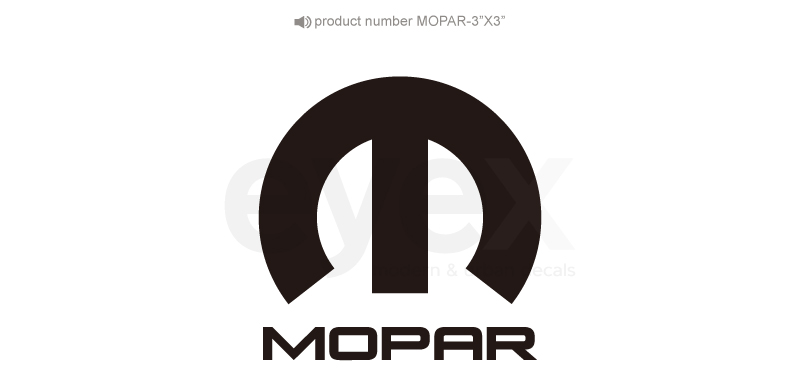 Mopar Logo Brushed Aluminum Vinyl Sticker Decals Brushed Metallic Vinyl 10SE