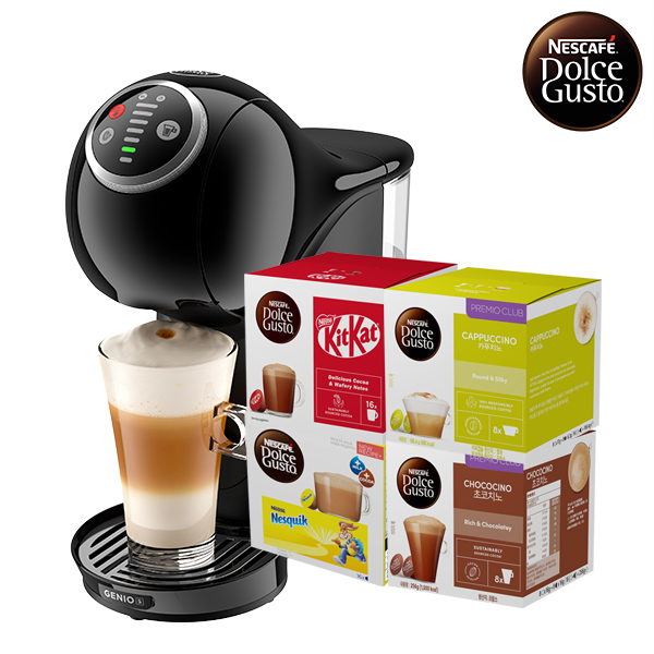 [돌체구스토] 커피머신 지니오S 플러스 + 16입 커피캡슐 1박스 3종 택1 + 사은품 5종 증정