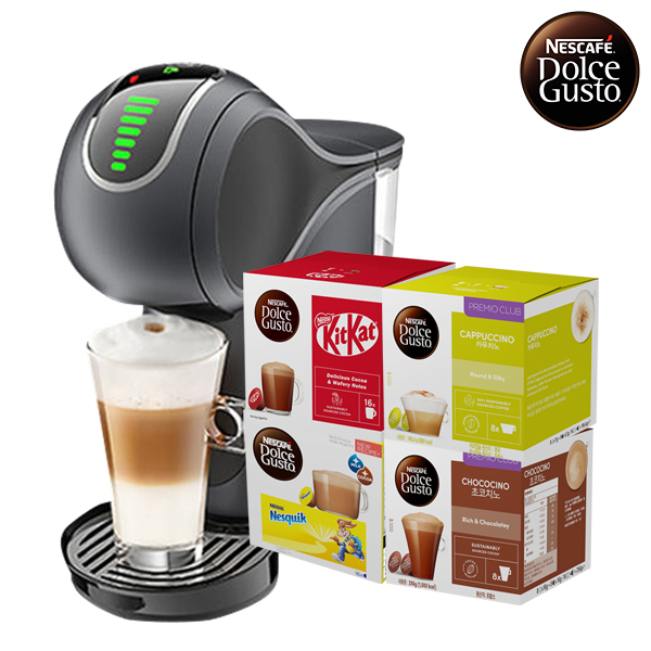 [돌체구스토] 커피머신 지니오S 터치 그레이 + 16입 커피캡슐 1박스 3종 택1 + 사은품 5종 증정