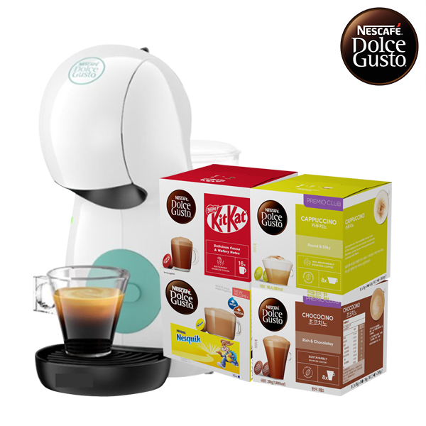 [돌체구스토] 커피머신 피콜로XS 화이트 + 16입 커피캡슐 1박스 3종 택1 + 사은품 5종 증정