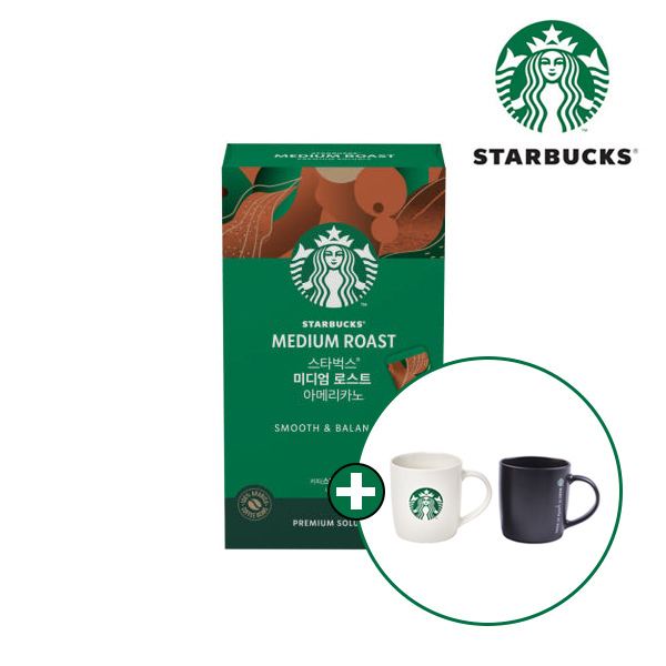 [스타벅스] 원두커피믹스 미디엄 로스트 아메리카노 (150T) + 스타벅스 머그컵 랜덤증정