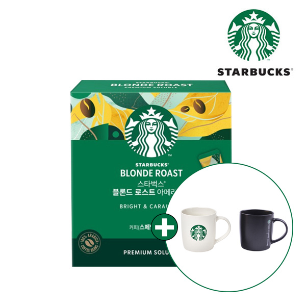 [스타벅스] 원두커피믹스 블론드 로스트 아메리카노 (30T) + 스타벅스 머그컵 랜덤증정