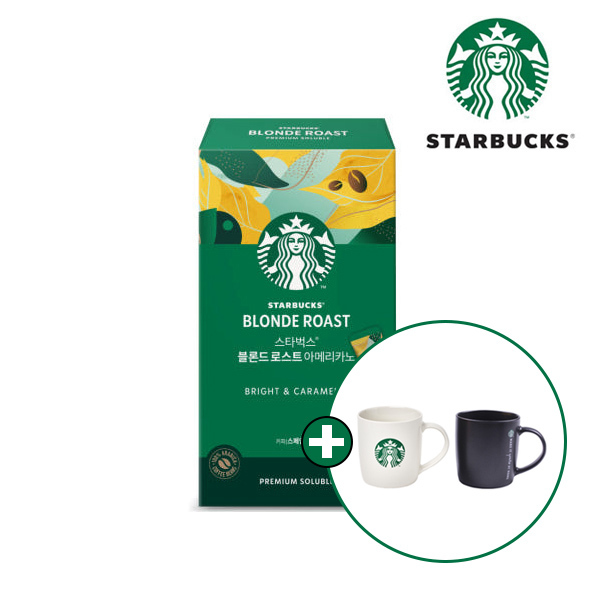 [스타벅스] 원두커피믹스 블론드 로스트 아메리카노 (150T X 2박스) + 스타벅스 머그컵 랜덤증정