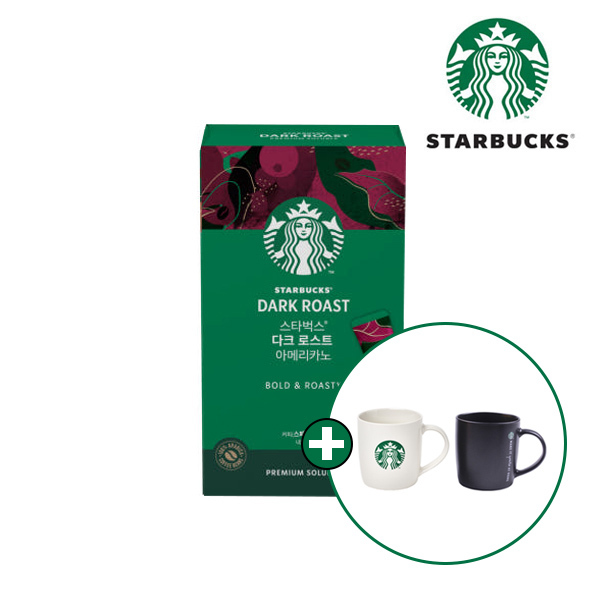[스타벅스] 원두커피믹스 다크 로스트 아메리카노 (150T X 2박스) + 스타벅스 머그컵 랜덤증정