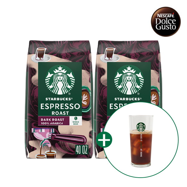 [스타벅스] 홀빈원두 1.13kg 2개 (에스프레소 로스트) + 스타벅스 아이스컵&노트 증정