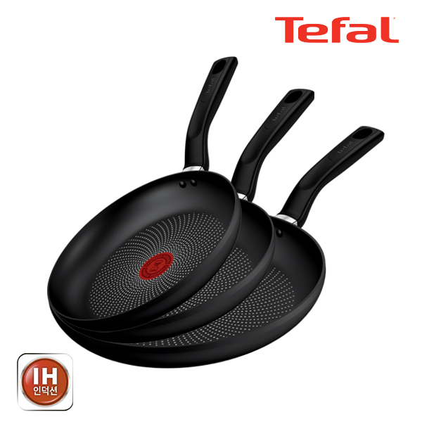 [테팔] 인덕션 티타늄 델리시오 3종세트 (프라이팬 22cm + 24cm + 28cm)