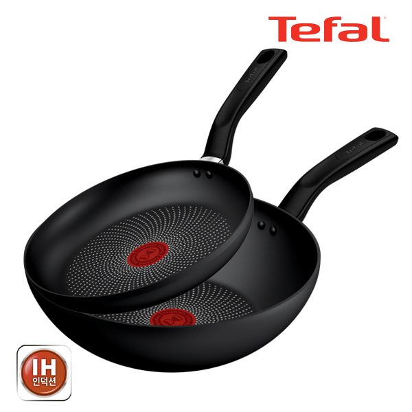 [테팔] 인덕션 티타늄 델리시오 2종세트 (프라이팬 24cm + 볶음팬 28cm)