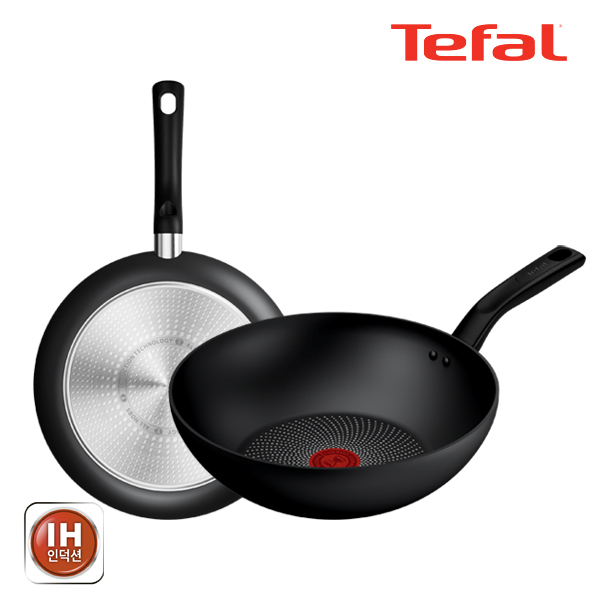 [테팔] 인덕션 티타늄 델리시오 2종세트 (프라이팬 28cm + 볶음팬 28cm)