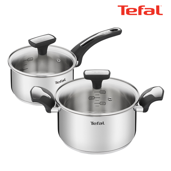 [테팔] 팬&냄비 IH 뉴이모션 2종세트 (편수냄비 16cm + 양수냄비 20cm)