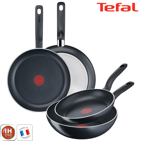 테팔 팬&냄비 인덕션 스타트이지 4종세트 (프라이팬 24cm + 28cm + 30cm + 볶음팬 28cm)