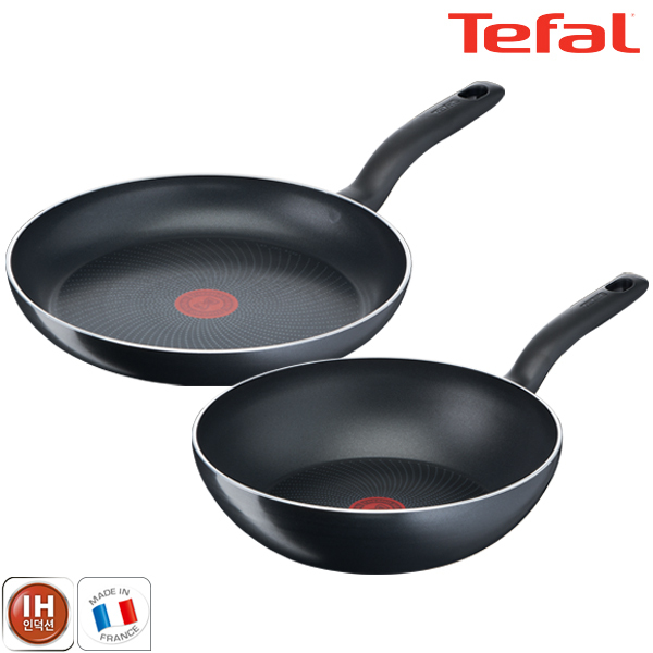 테팔 팬&냄비 인덕션 스타트이지 2종세트 (프라이팬 30cm + 볶음팬 28cm)