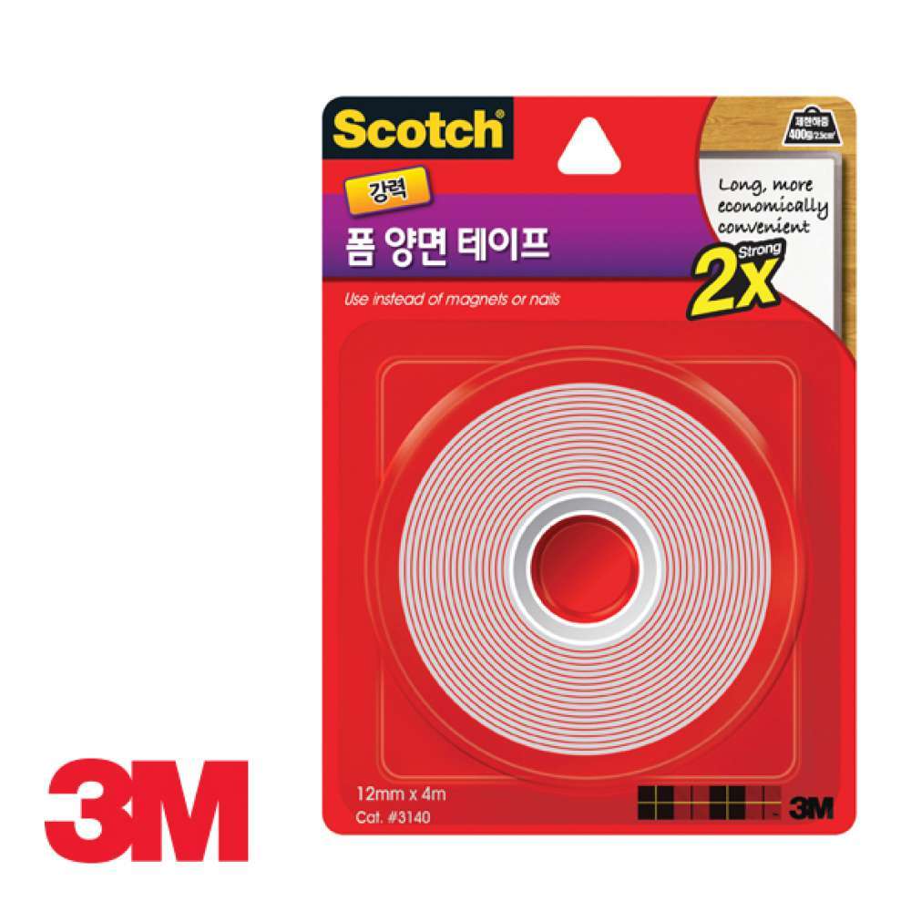 3M 3140 강력 폼 양면 테이프 12mm x 4M